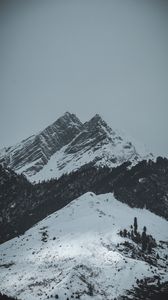 Preview wallpaper mountains, peaks, snow, winter, landscape