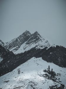 Preview wallpaper mountains, peaks, snow, winter, landscape