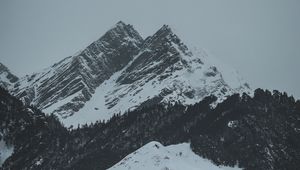 Preview wallpaper mountains, peaks, snow, winter, landscape