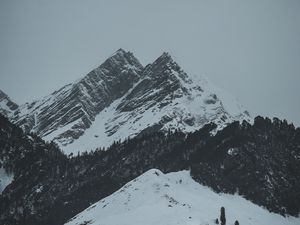 Preview wallpaper mountains, peaks, snow, winter, landscape