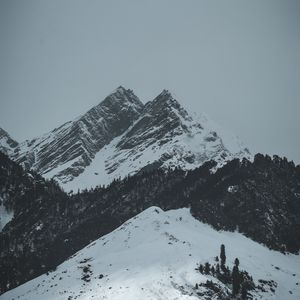Preview wallpaper mountains, peaks, snow, winter, landscape