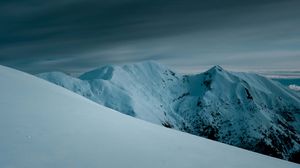 Preview wallpaper mountains, peaks, snow, snowy