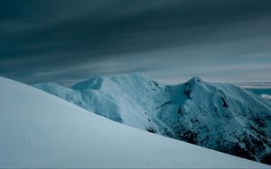 Preview wallpaper mountains, peaks, snow, snowy