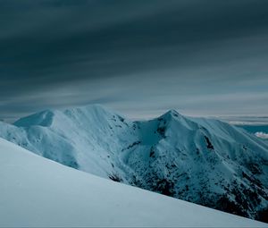 Preview wallpaper mountains, peaks, snow, snowy