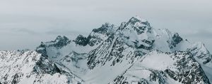 Preview wallpaper mountains, peaks, snow, mountain range, landscape