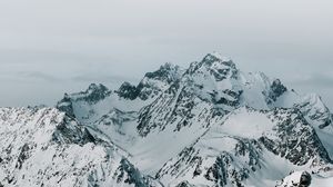Preview wallpaper mountains, peaks, snow, mountain range, landscape