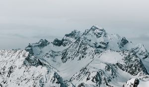 Preview wallpaper mountains, peaks, snow, mountain range, landscape