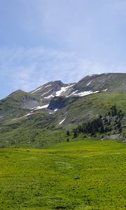 Preview wallpaper mountains, peaks, snow, snowy, vast