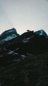 Preview wallpaper mountains, peaks, snow, snowy, sky