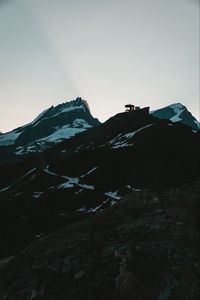 Preview wallpaper mountains, peaks, snow, snowy, sky