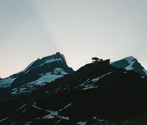 Preview wallpaper mountains, peaks, snow, snowy, sky