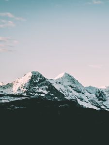 Preview wallpaper mountains, peaks, snow covered