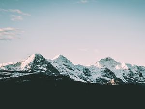 Preview wallpaper mountains, peaks, snow covered