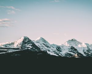 Preview wallpaper mountains, peaks, snow covered