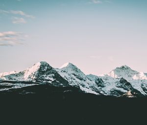 Preview wallpaper mountains, peaks, snow covered