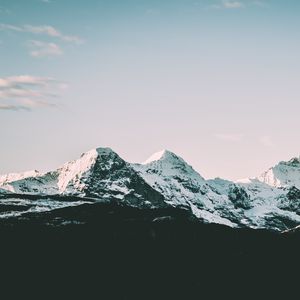 Preview wallpaper mountains, peaks, snow covered