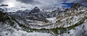 Preview wallpaper mountains, peaks, snow-covered