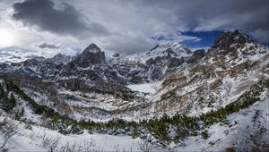 Preview wallpaper mountains, peaks, snow-covered