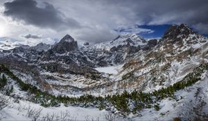 Preview wallpaper mountains, peaks, snow-covered