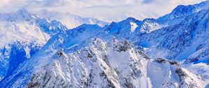 Preview wallpaper mountains, peaks, snow-covered, snow