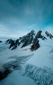 Preview wallpaper mountains, peaks, snowy, snow, landscape