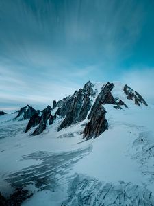 Preview wallpaper mountains, peaks, snowy, snow, landscape