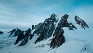 Preview wallpaper mountains, peaks, snowy, snow, landscape