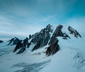 Preview wallpaper mountains, peaks, snowy, snow, landscape