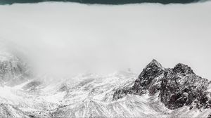 Preview wallpaper mountains, peaks, snowy, snow, landscape