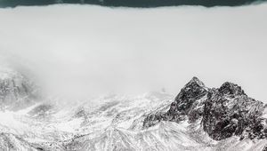 Preview wallpaper mountains, peaks, snowy, snow, landscape