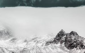 Preview wallpaper mountains, peaks, snowy, snow, landscape
