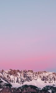 Preview wallpaper mountains, peaks, snowy, sky