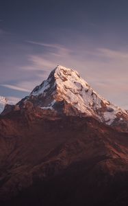 Preview wallpaper mountains, peaks, snowy, mountain range, landscape