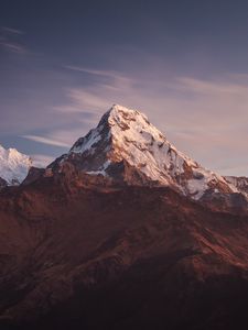 Preview wallpaper mountains, peaks, snowy, mountain range, landscape