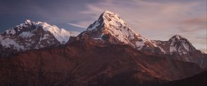 Preview wallpaper mountains, peaks, snowy, mountain range, landscape