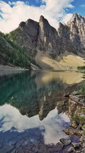 Preview wallpaper mountains, piedmont, lake, reflection, nature