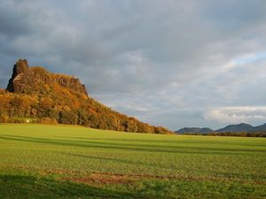 Preview wallpaper mountains, plain, clouds, grass, green, trees, shadow