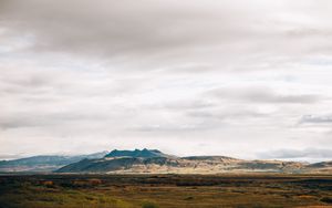 Preview wallpaper mountains, plain, foothills, mountain range, landscape