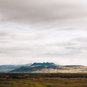 Preview wallpaper mountains, plain, foothills, mountain range, landscape