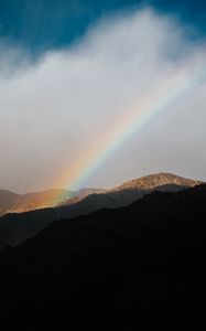 Preview wallpaper mountains, rainbow, cloud, landscape