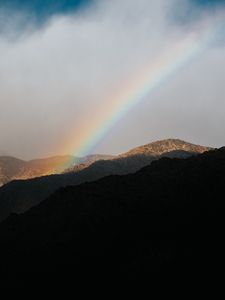 Preview wallpaper mountains, rainbow, cloud, landscape