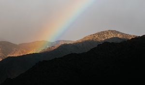 Preview wallpaper mountains, rainbow, cloud, landscape