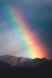 Preview wallpaper mountains, rainbow, dusk, nature