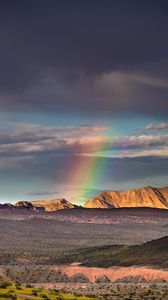 Preview wallpaper mountains, rainbow, landscape, nature