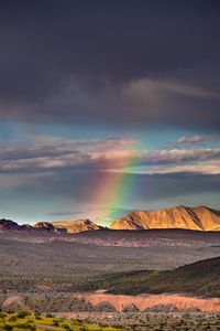 Preview wallpaper mountains, rainbow, landscape, nature