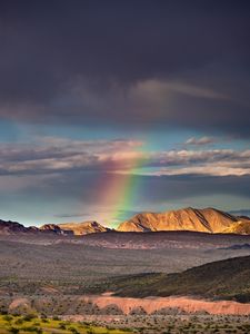 Preview wallpaper mountains, rainbow, landscape, nature