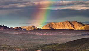 Preview wallpaper mountains, rainbow, landscape, nature