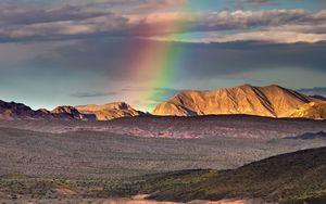 Preview wallpaper mountains, rainbow, landscape, nature