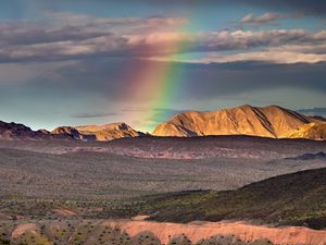 Preview wallpaper mountains, rainbow, landscape, nature