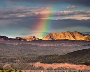 Preview wallpaper mountains, rainbow, landscape, nature